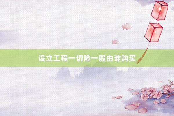 设立工程一切险一般由谁购买