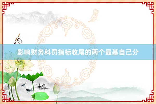 影响财务科罚指标收尾的两个最基自己分